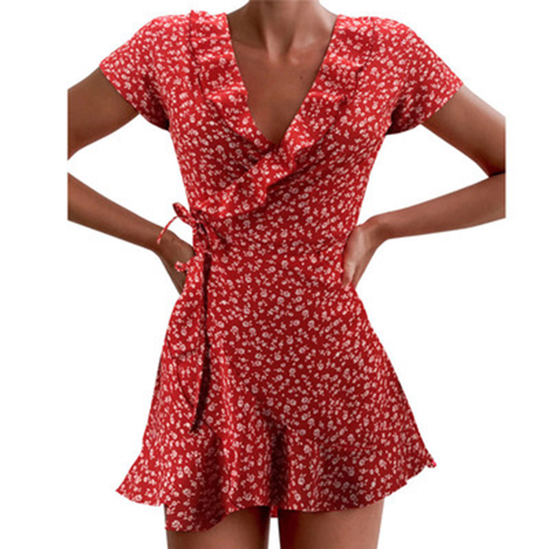 French Vintage Floral Midi Dress - Yaz kadın Floal evaze elbise tatlı