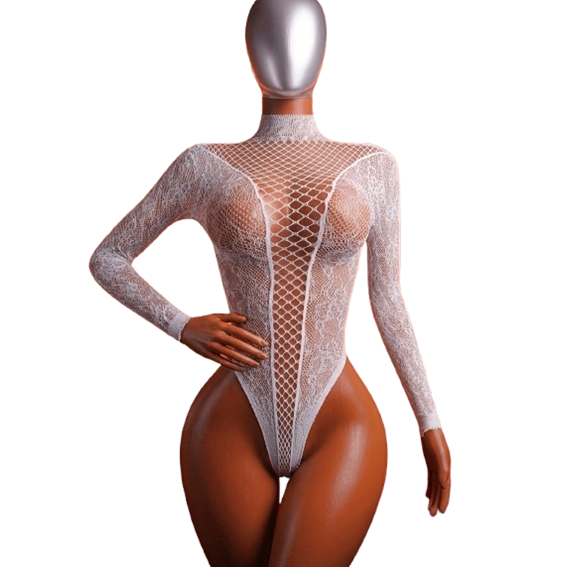 Lingerie - 1 adet seksi body—zarif bir dantel