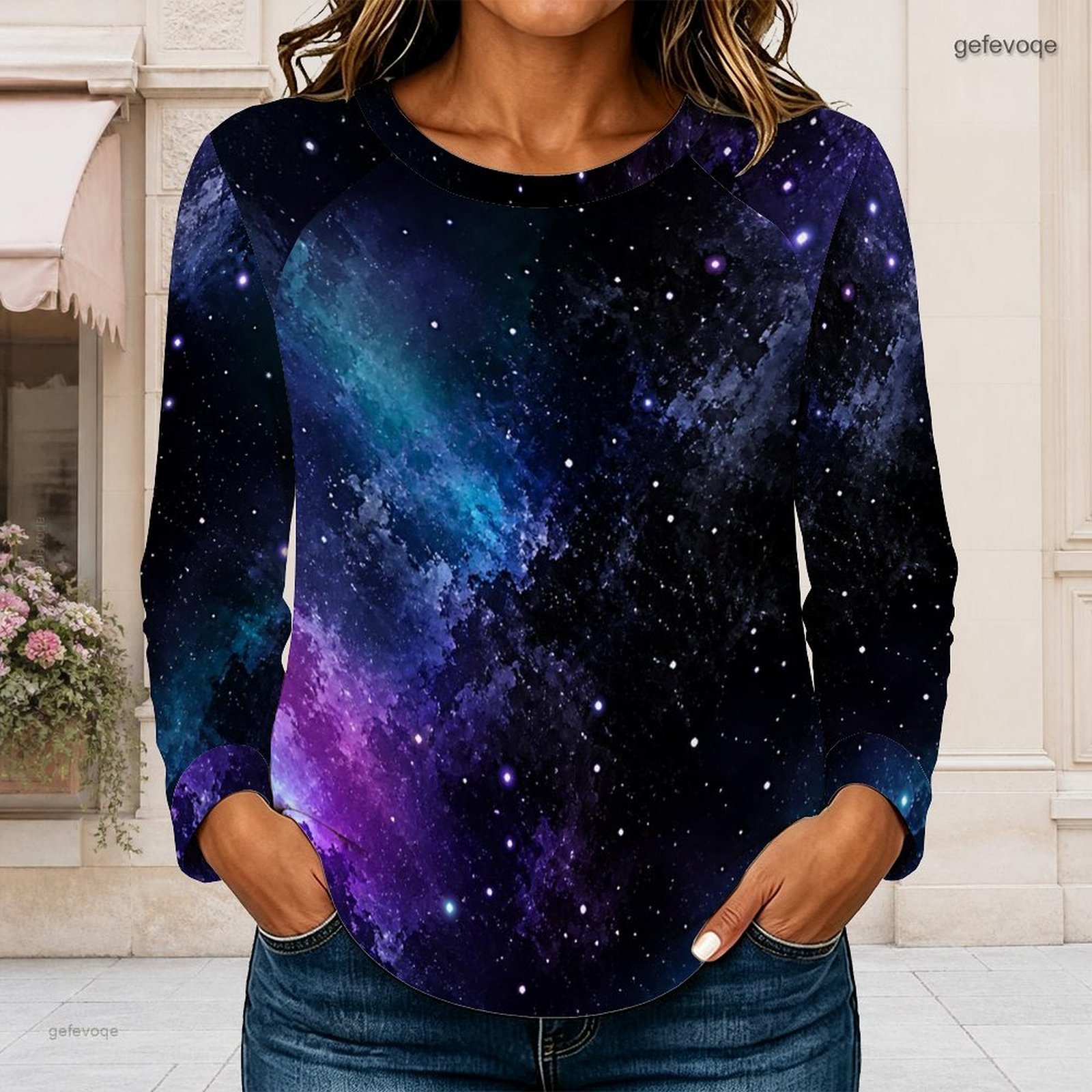 Blouses - Kadınlar İçin Bisiklet Yaka Raglan Uzun