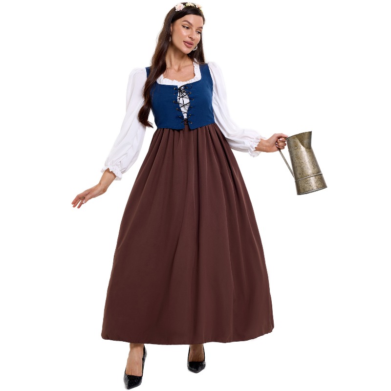 Tops - Kadınlar için Vintage Tarzı Köylü Kostümü,