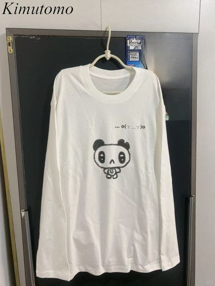 Blouses - Kimutomo T Shirt Kadın Karikatür Baskılı