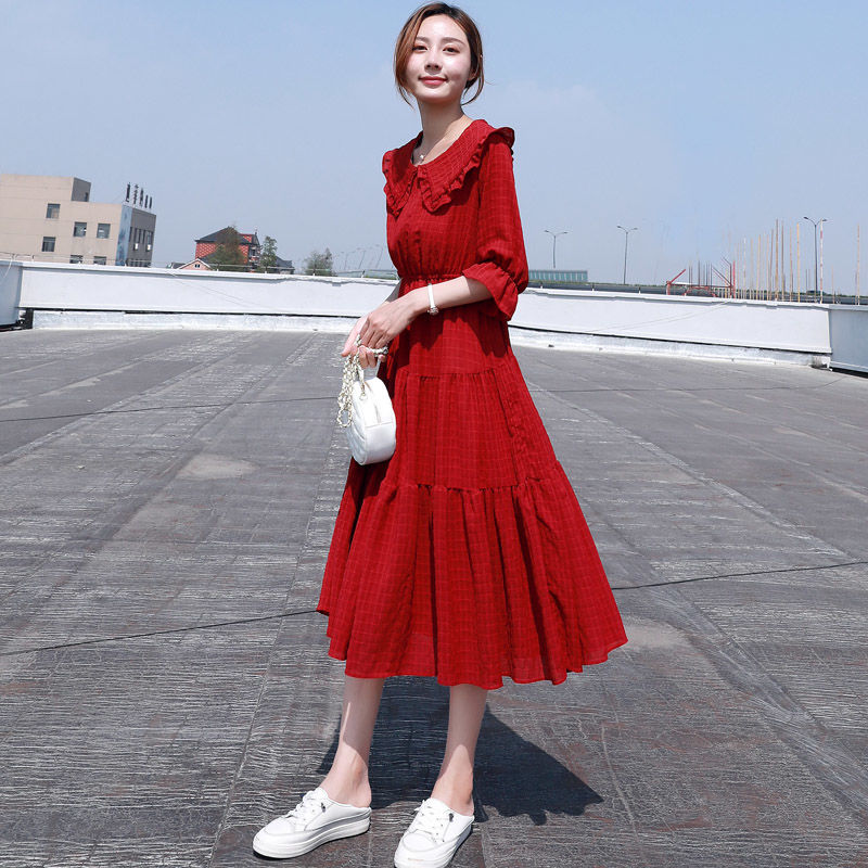 Midi moda zarif 2021 puf kollu - French Vintage Floral Midi Dress incelemesi ve fiyatı