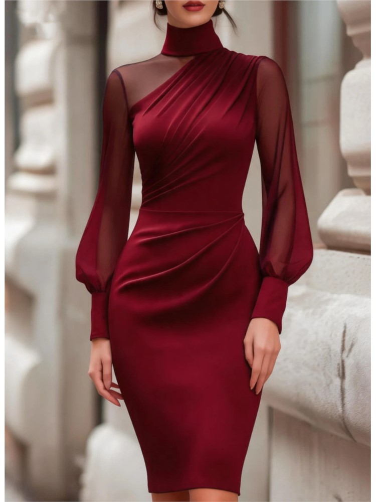 Yeni Moda Fileli Şeffaf Uzun K - Sexy Mesh Sheer Bodycon Dress incelemesi ve fiyatı