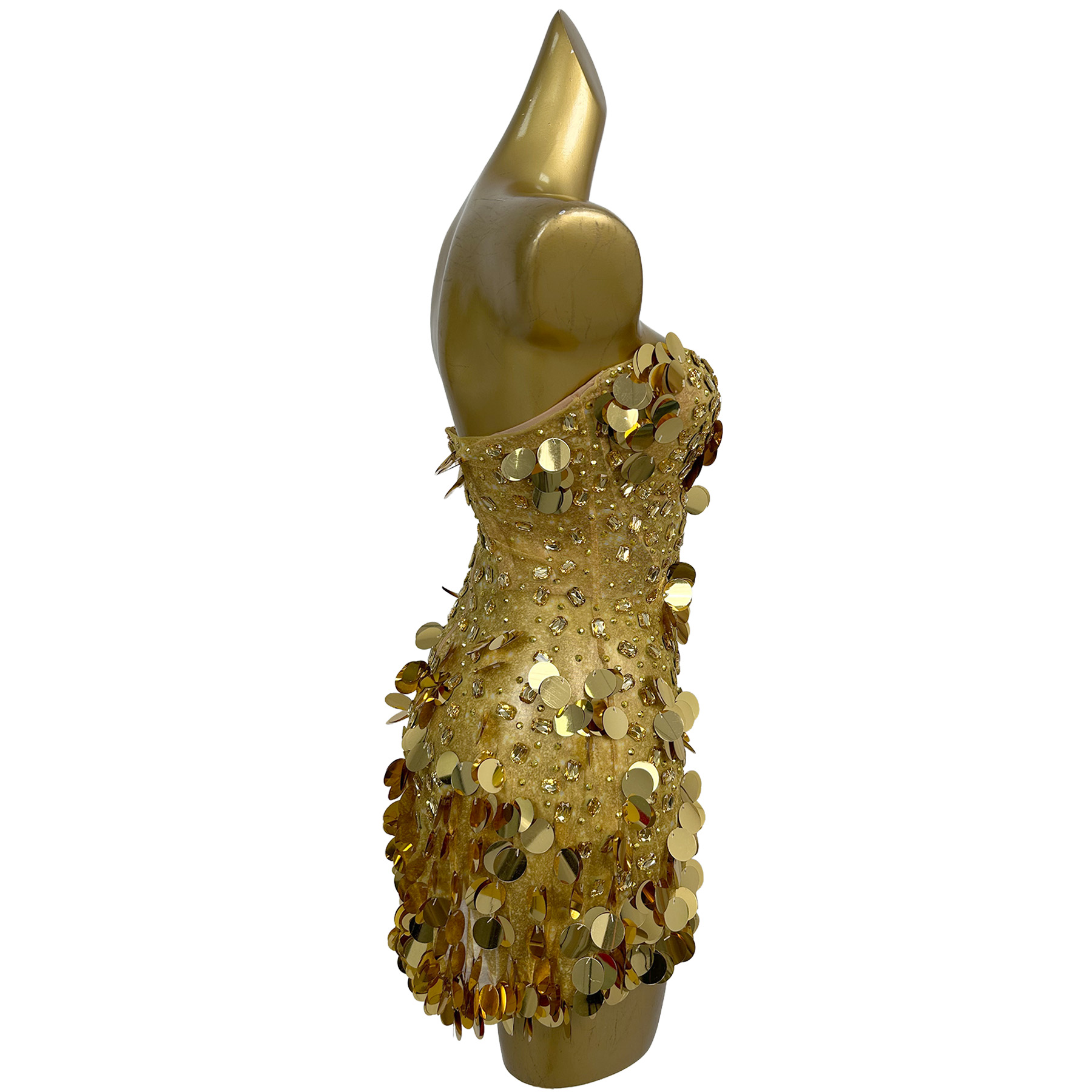 Parıltılı Altın Kristaller Str - Sparkly Rhinestone Club Party Dress incelemesi ve fiyatı