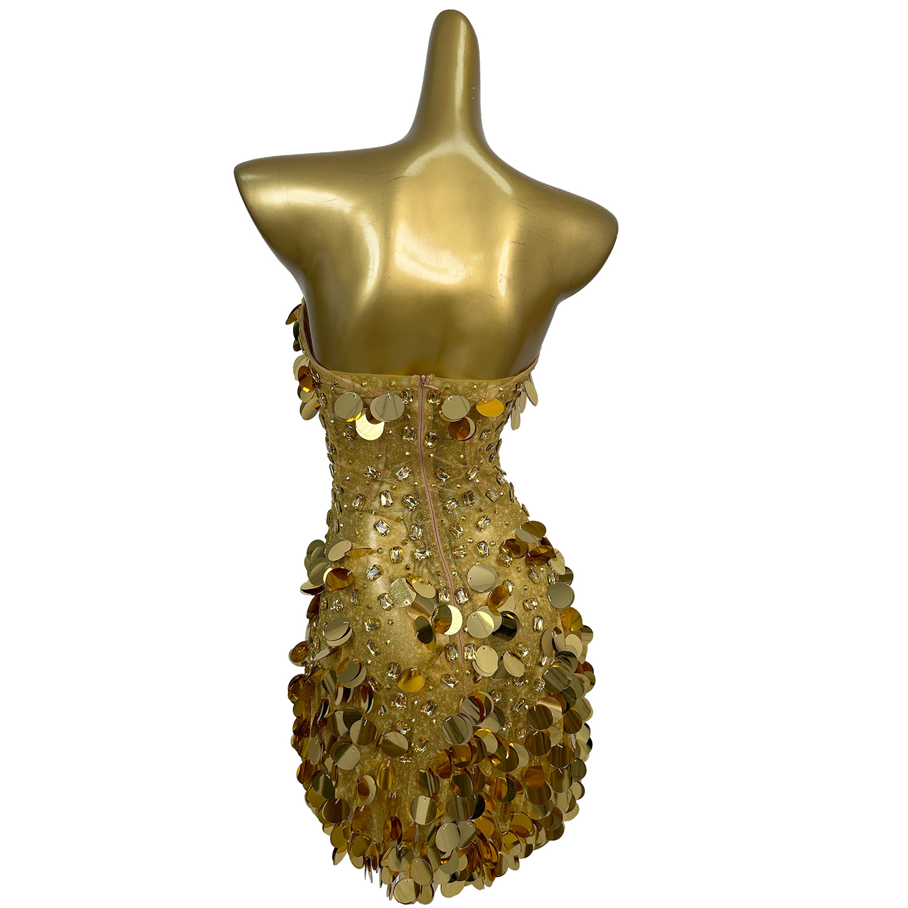 Parıltılı Altın Kristaller Str - Sparkly Rhinestone Club Party Dress incelemesi ve fiyatı