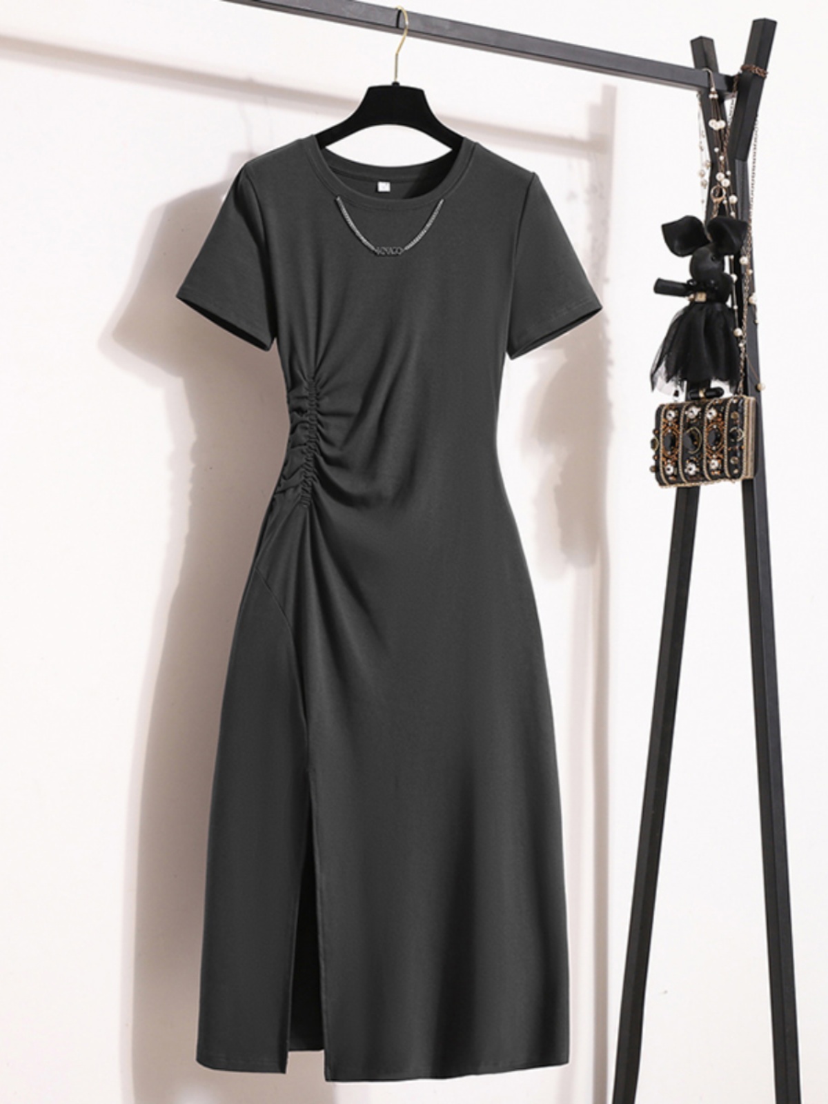 Günlük Şık Kısa Kollu Elbise K - Korean Style A Line Shirt Dress incelemesi ve fiyatı