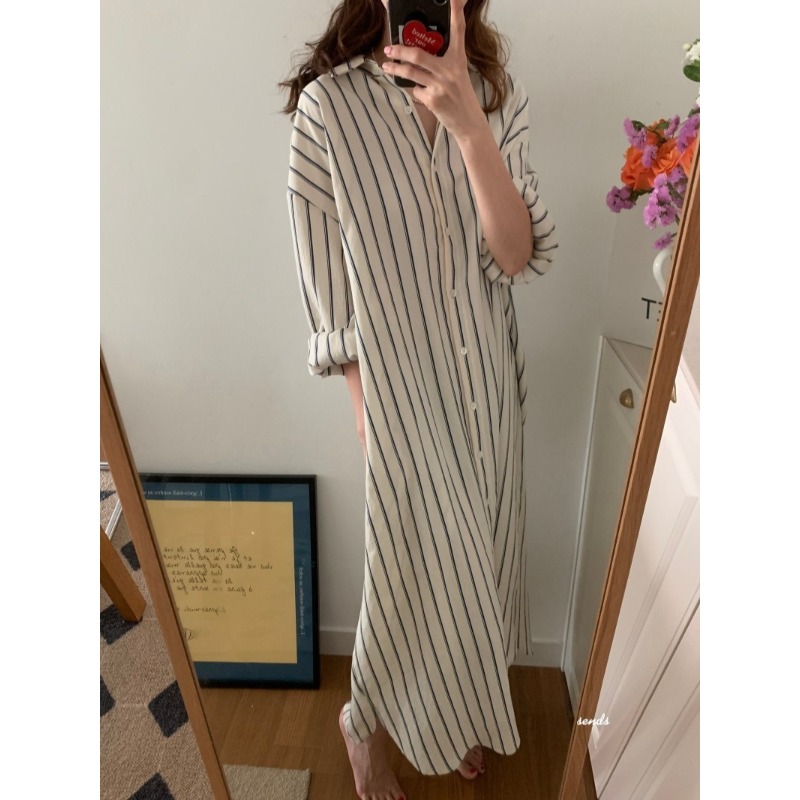 Kore Minimalist Gevşek Yaka Çi - Korean Style A Line Shirt Dress incelemesi ve fiyatı