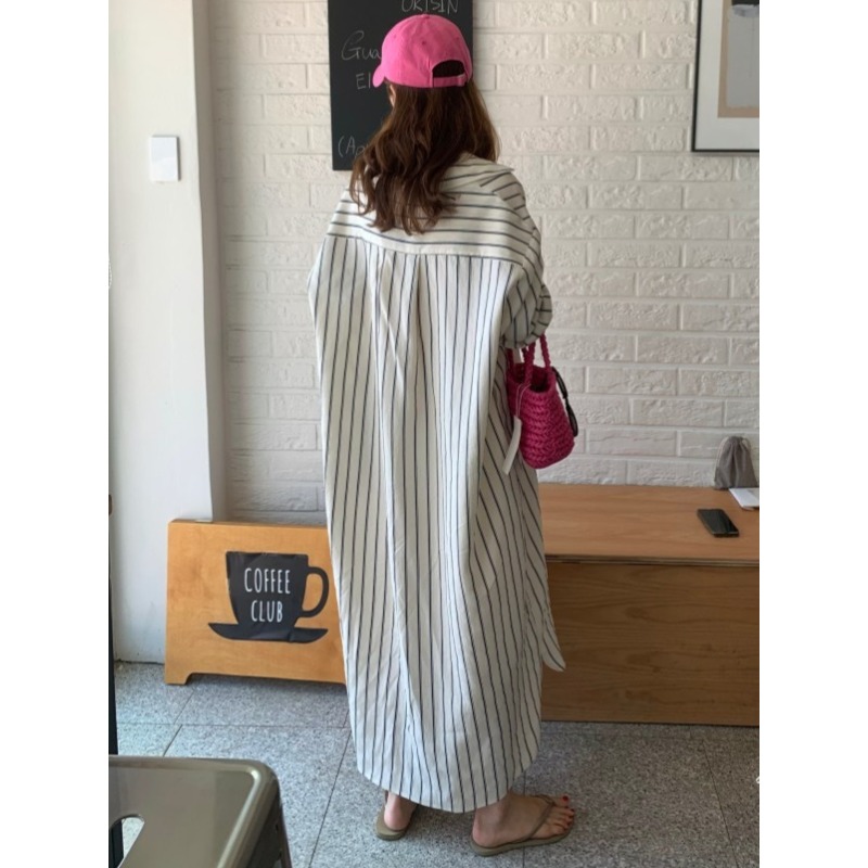 Kore Minimalist Gevşek Yaka Çi - Korean Style A Line Shirt Dress incelemesi ve fiyatı