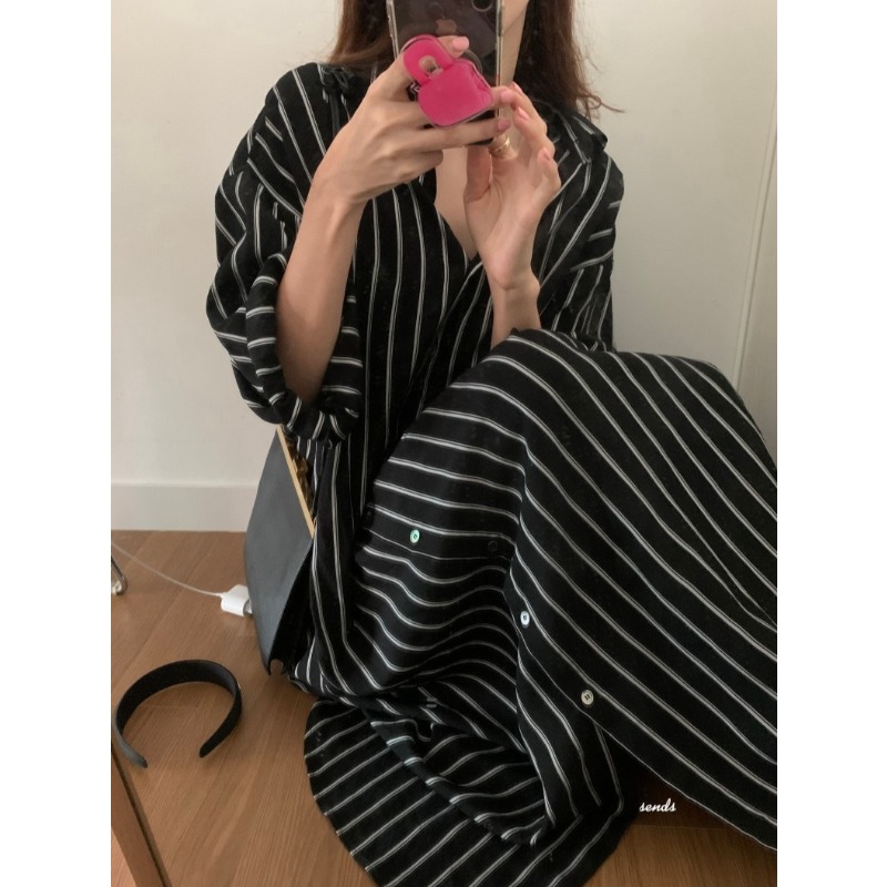 Kore Minimalist Gevşek Yaka Çi - Korean Style A Line Shirt Dress incelemesi ve fiyatı