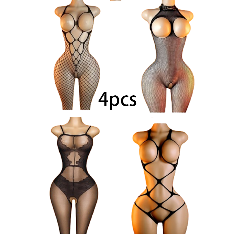 4 Parçalı Set: Siyah Kesik Det - Lingerie incelemesi ve fiyatı