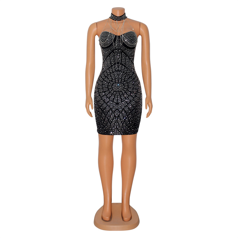 Doyerl Sparkly Rhinestones Elm - Sparkly Rhinestone Club Party Dress incelemesi ve fiyatı