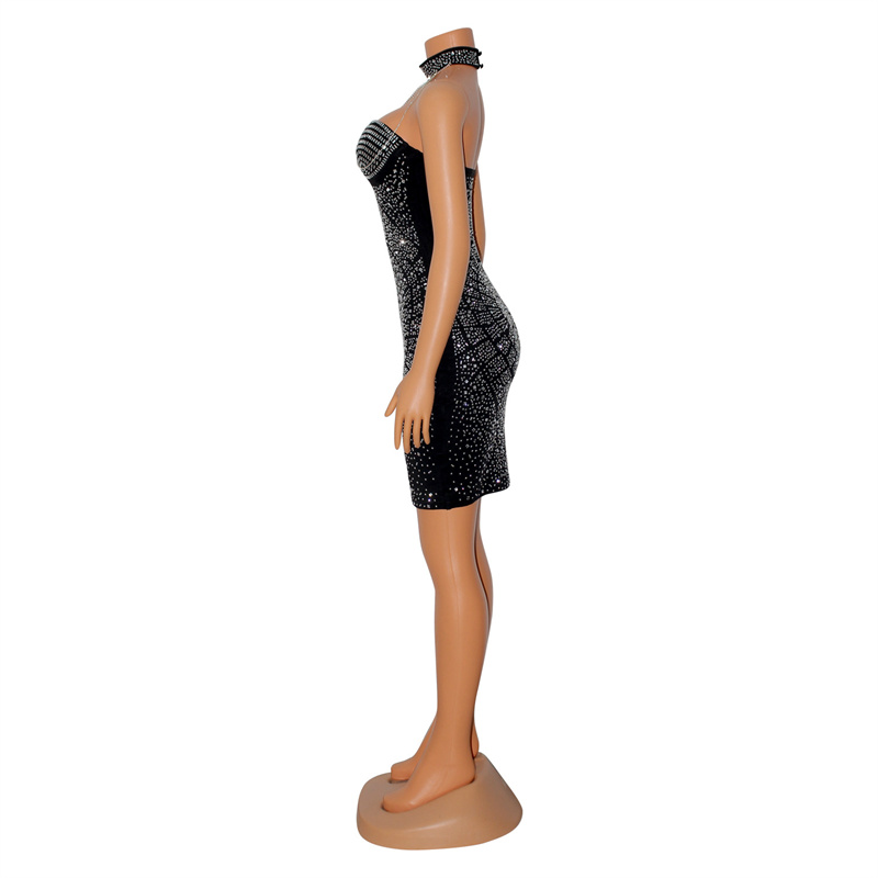 Doyerl Sparkly Rhinestones Elm - Sparkly Rhinestone Club Party Dress incelemesi ve fiyatı