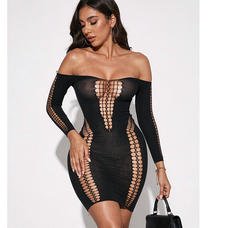 Kadınlar İçin Şeffaf File Uzun - Sexy Mesh Sheer Bodycon Dress incelemesi ve fiyatı