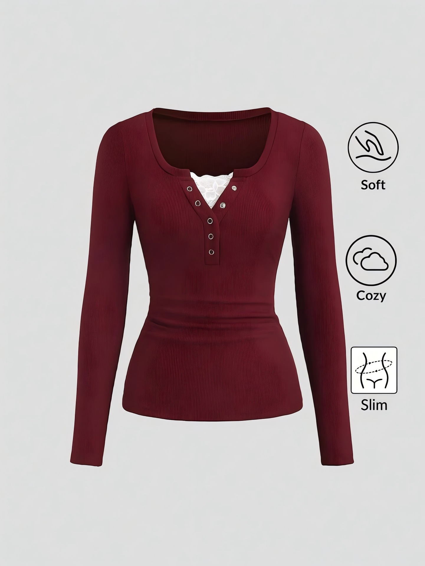 Kadın Amerikan Henley V Yaka D - Blouses incelemesi ve fiyatı