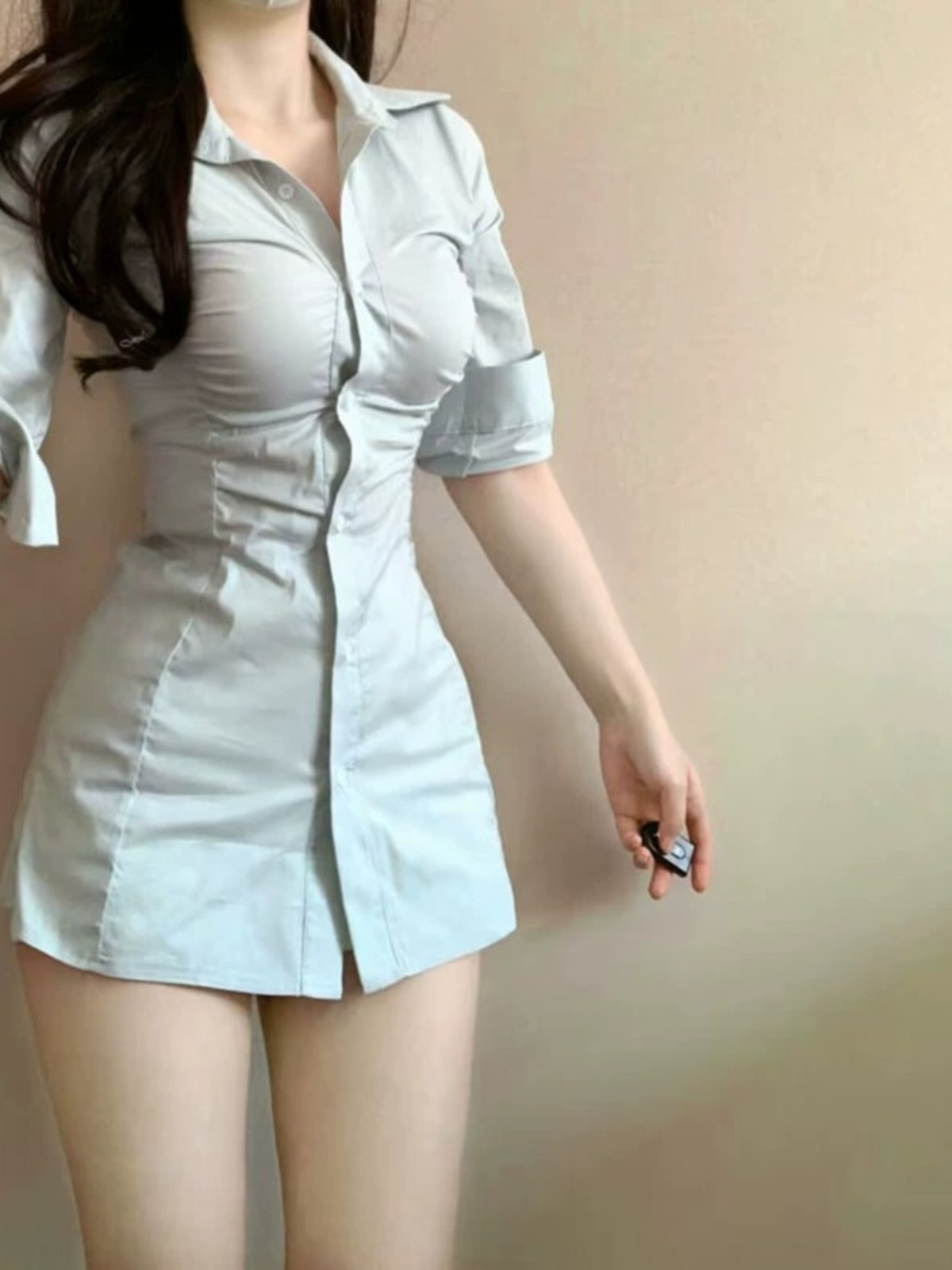 Seksi, Pileli, Beli Vurgulayan - Korean Style A Line Shirt Dress incelemesi ve fiyatı