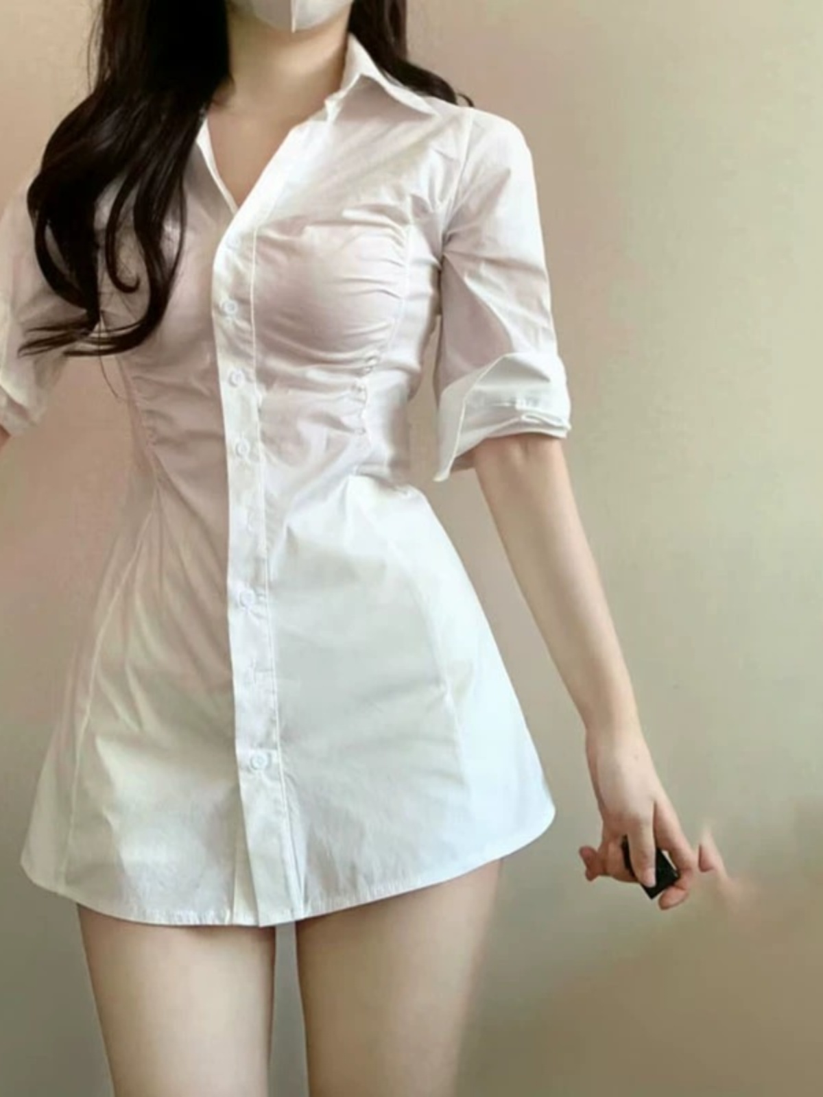 Seksi, Pileli, Beli Vurgulayan - Korean Style A Line Shirt Dress incelemesi ve fiyatı