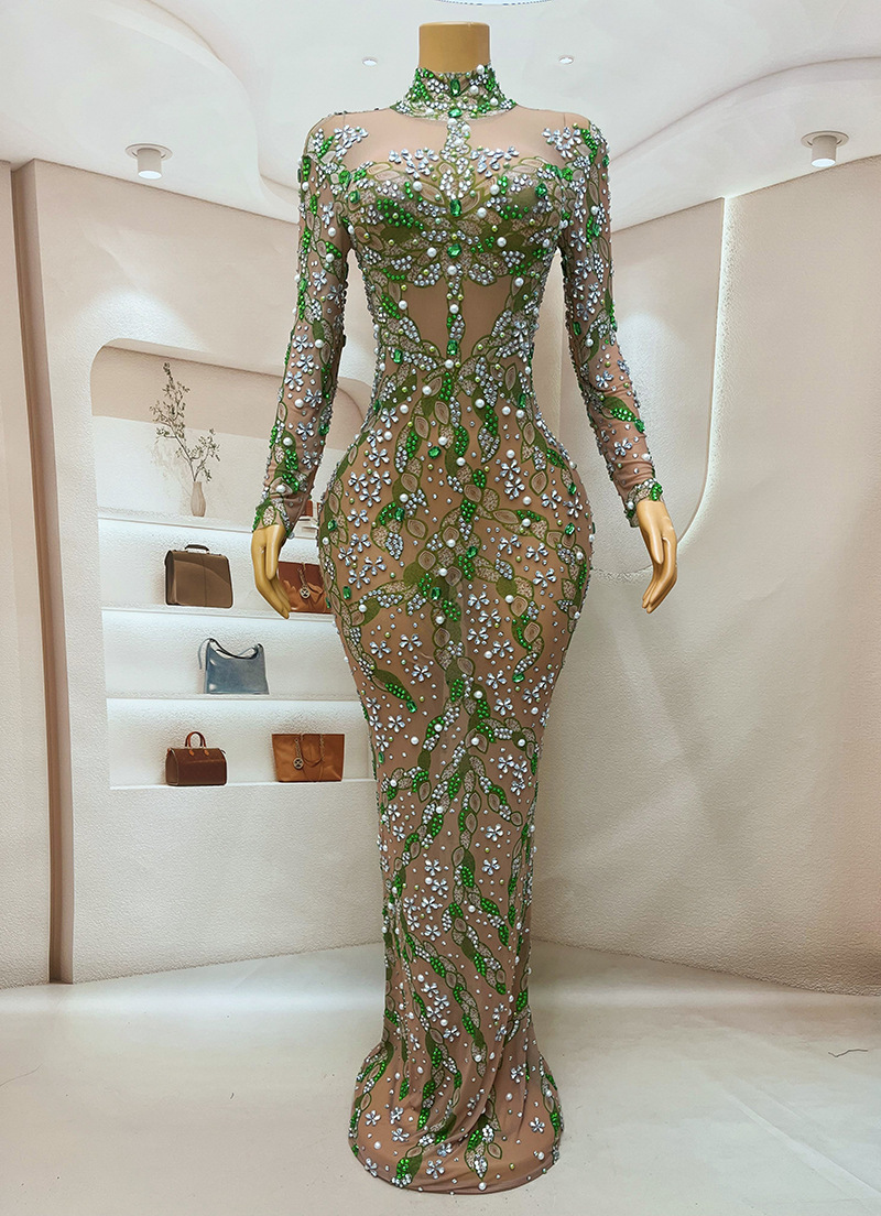 Çarpıcı bir gece elbisesi uzun - Sparkly Rhinestone Club Party Dress incelemesi ve fiyatı