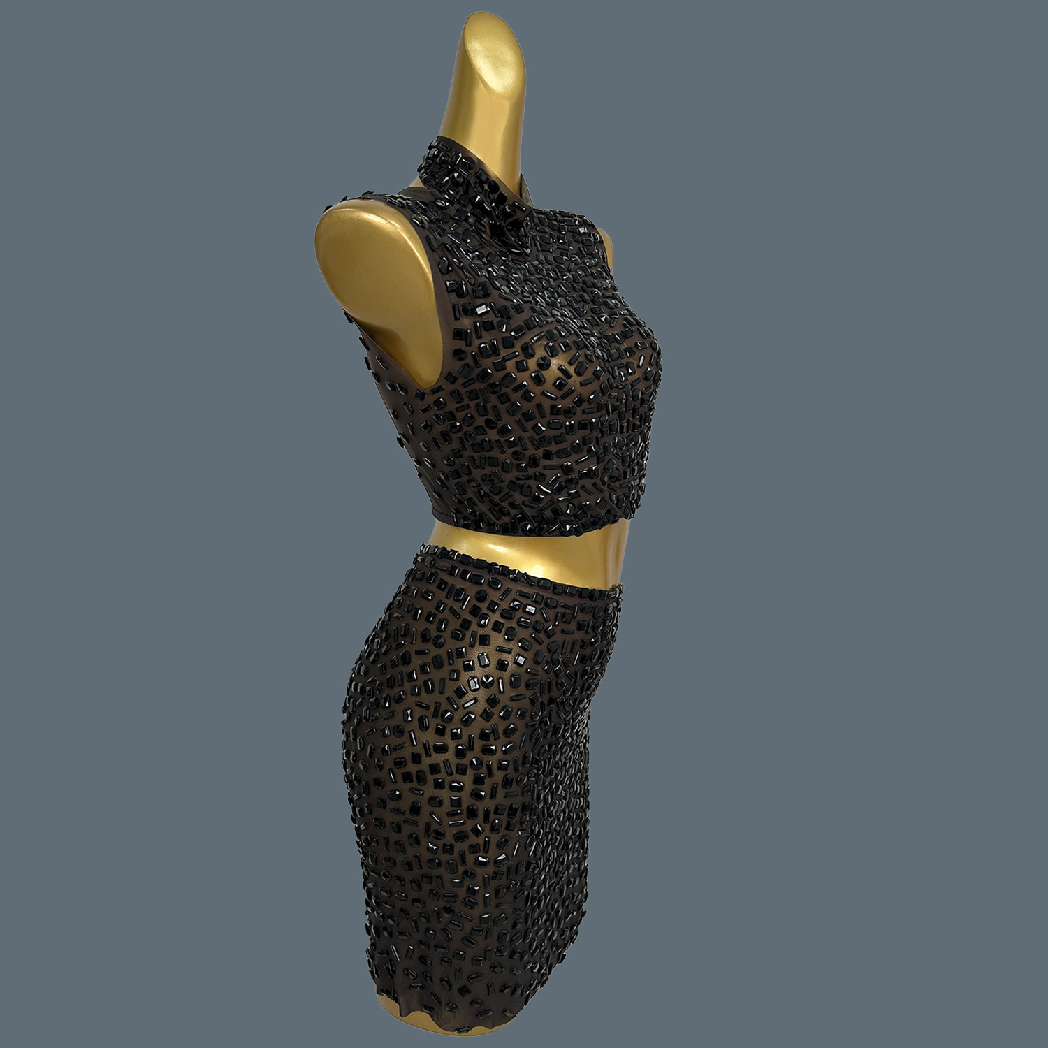 Yazlık Işıltılı Siyah Taşlı El - Sparkly Rhinestone Club Party Dress incelemesi ve fiyatı