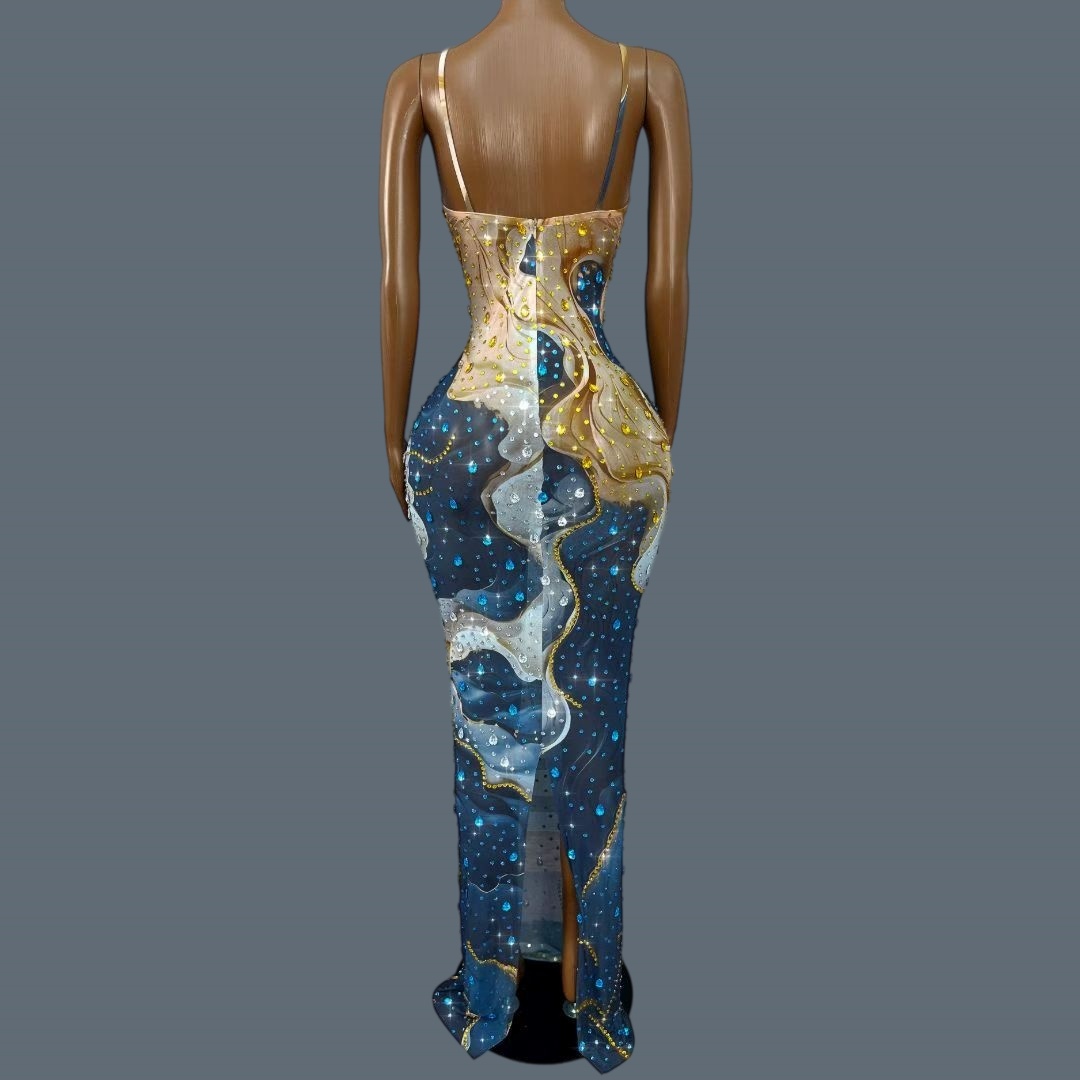 Seksi Kadınlar Işıltılı Taşlı  - Sparkly Rhinestone Club Party Dress incelemesi ve fiyatı